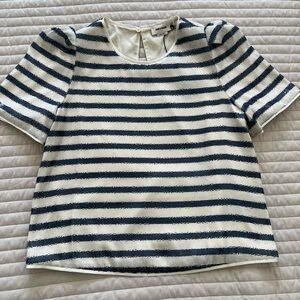Sequin striped short sleeve top. NWT
